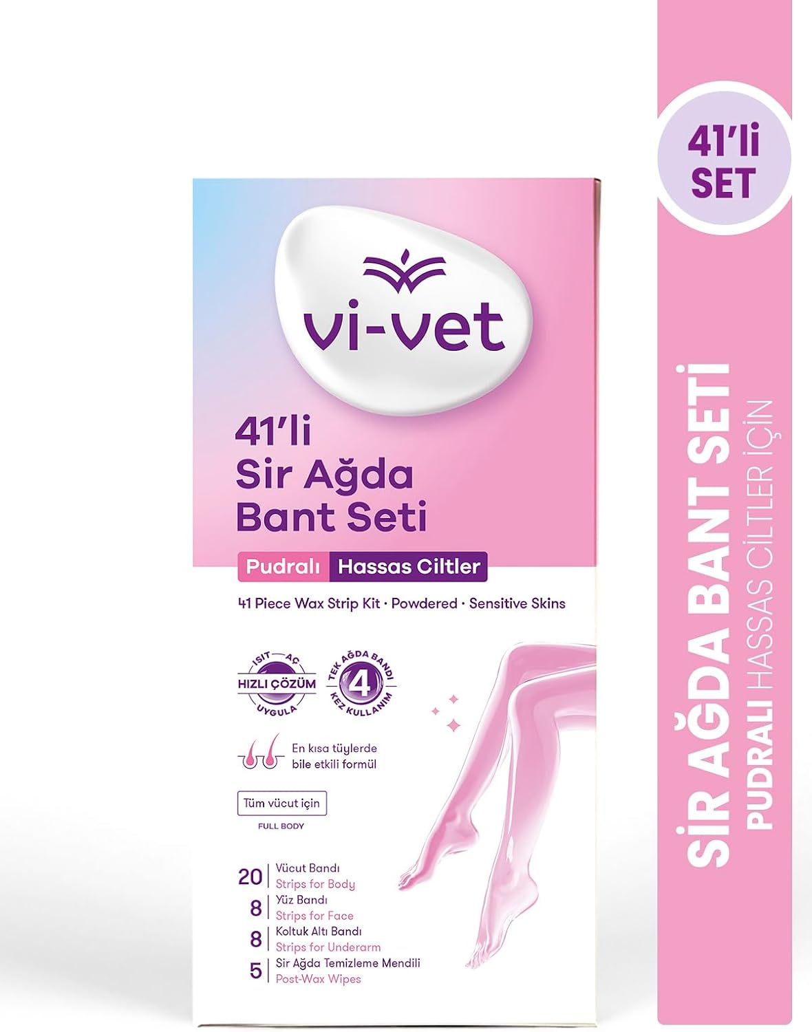 Vi-vet Sir Ağda Bant Seti Pudralı (Yeni), 41 Adet