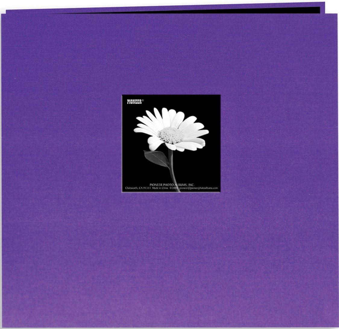 Pioneer Book Cloth Cover Post Bound Album 12"X12"-Grape Purple