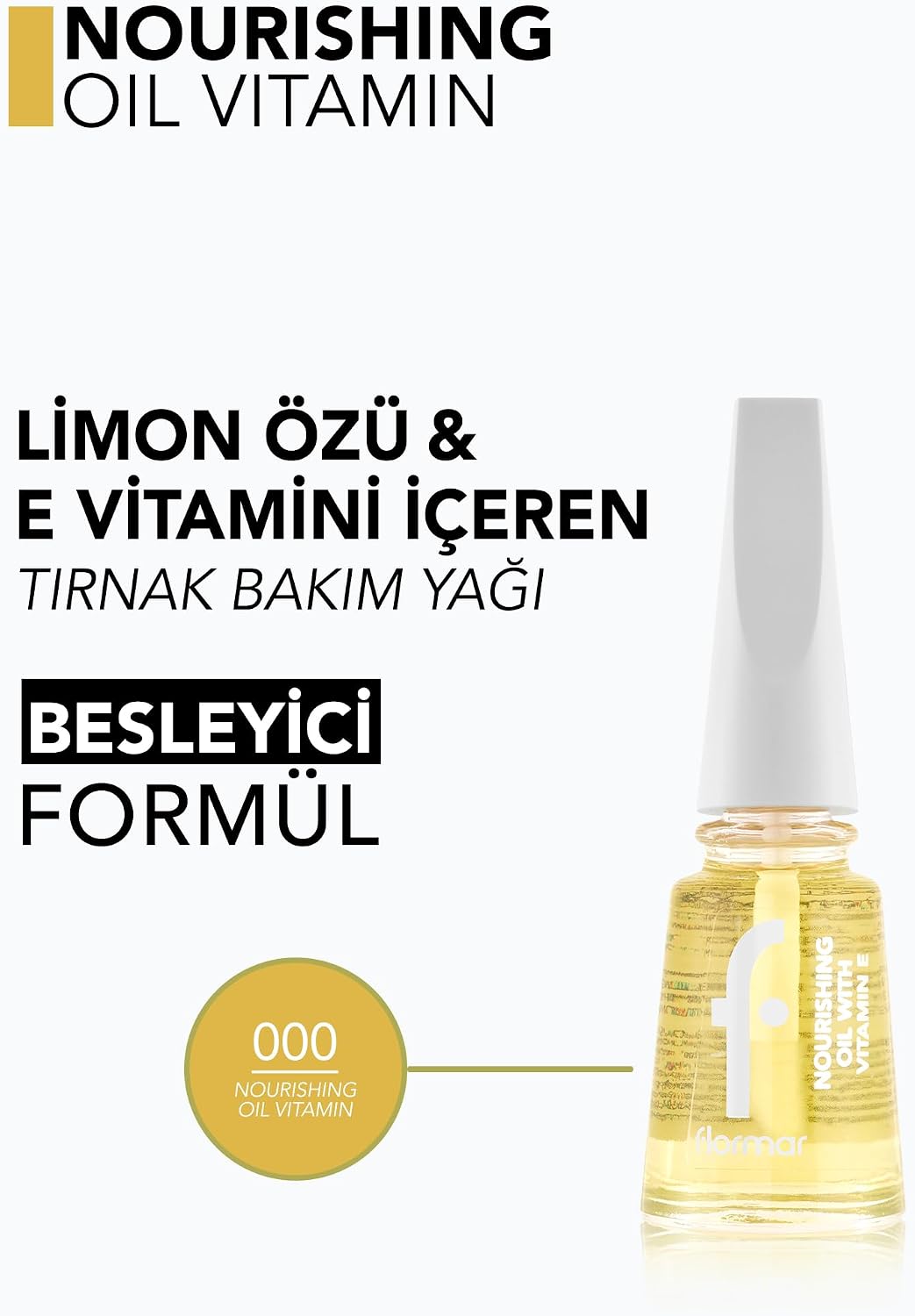Nourishing Oil Vitamin Limon Özü & E Vitamini İçeren Tırnak Bakım Yağı