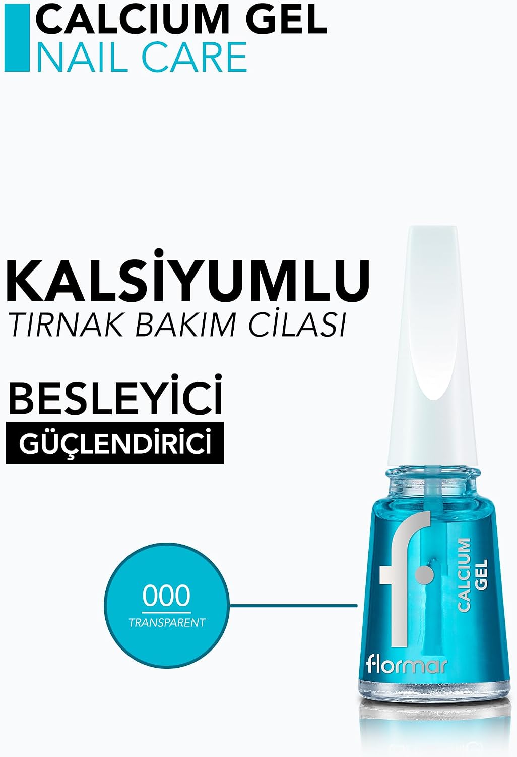 Calcium Gel Besleyici & Güçlendirici Kalsiyumlu Oje Bazı/Tırnak Cilası