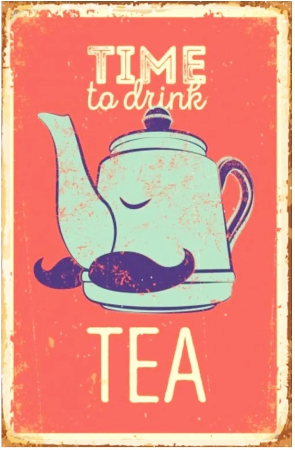 Time To Drink Tea Retro Vintage Drtr0126 Ahşap Mdf Tablo