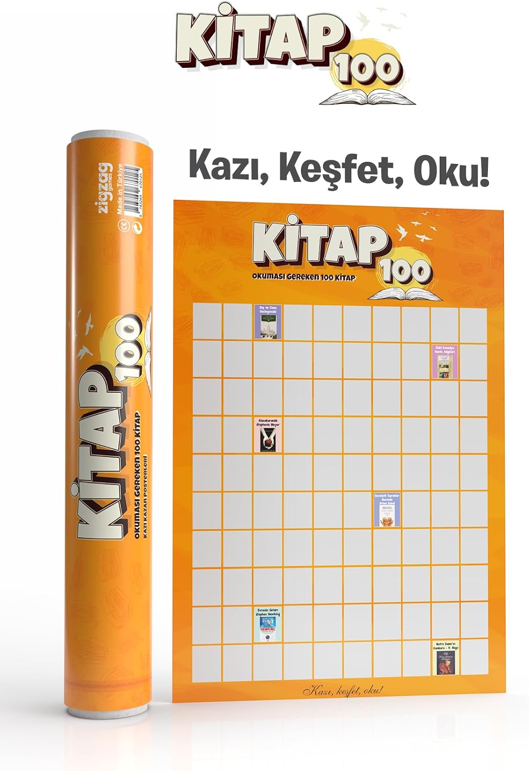 Kitap 100 Kazı Kazan Okuma Listesi Takip Posteri