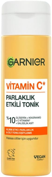 Vitamin C Parlaklık Etkili Tonik // Gliserin, Niasinamid, Salisilik Asit 120 ml