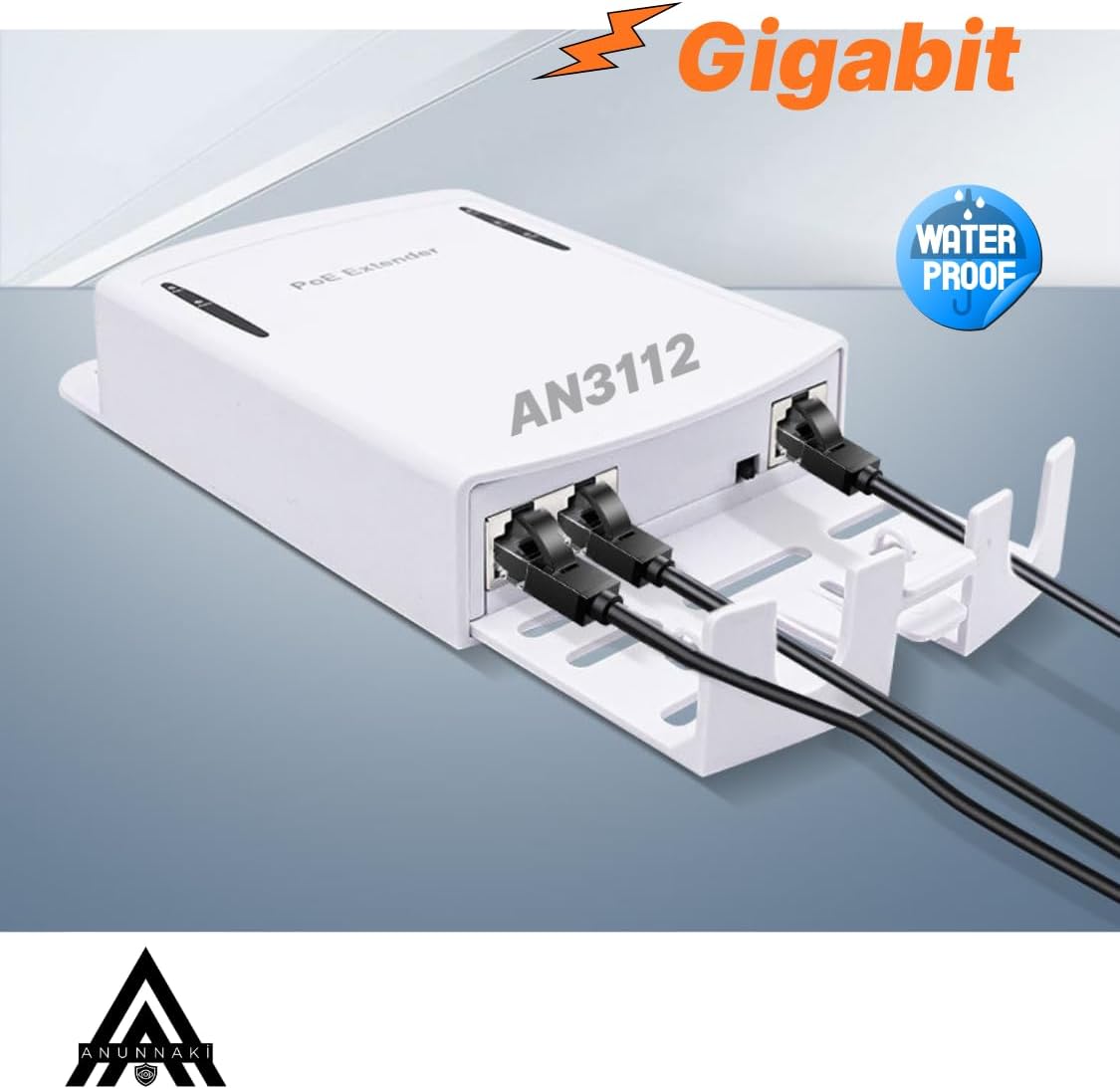 Outdoor Dış Mekan PoE Extender 1x2 Çıkış Gigabit 25.5W IP Kamera AP PoE Repeater AN3112