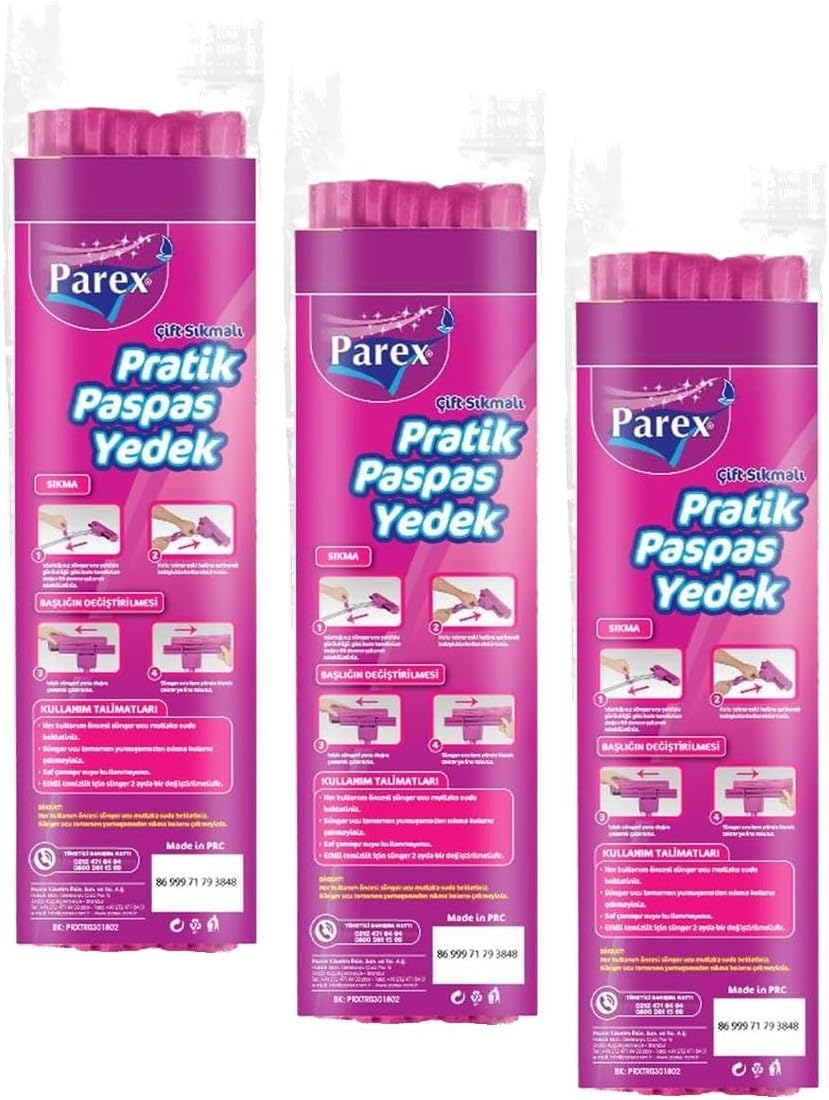 Pratik Paspas Çift Sıkmalı Yedek (3 paketi)
