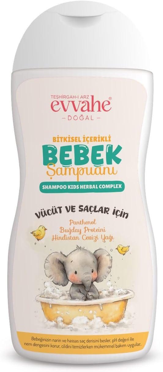 BİTKİSEL, İÇERİKLİ, BEBEK, ŞAMPUANI, (190, ml)