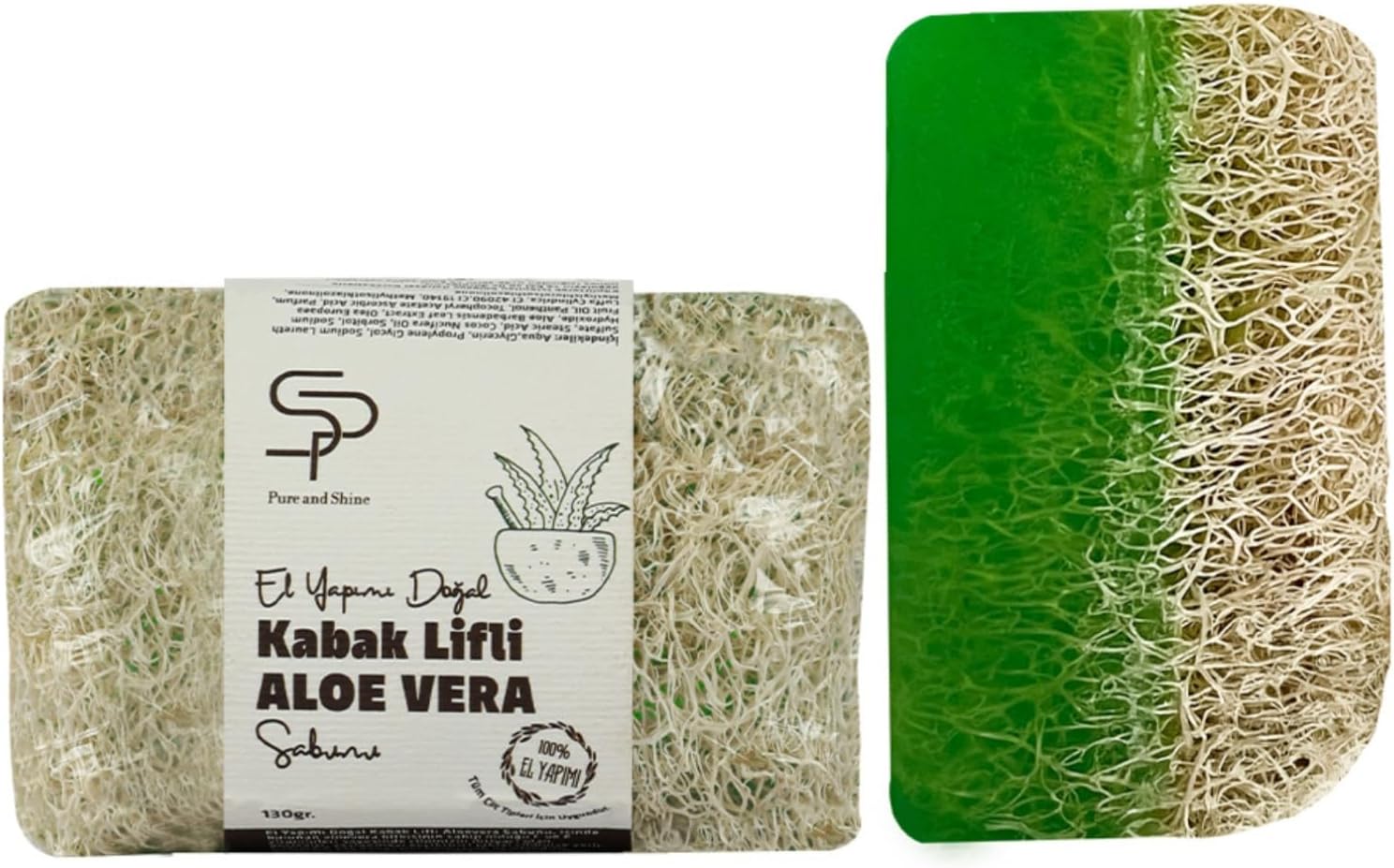 EL YAPIMI DOĞAL KABAK LİFLİ ALOEVERA SABUNU