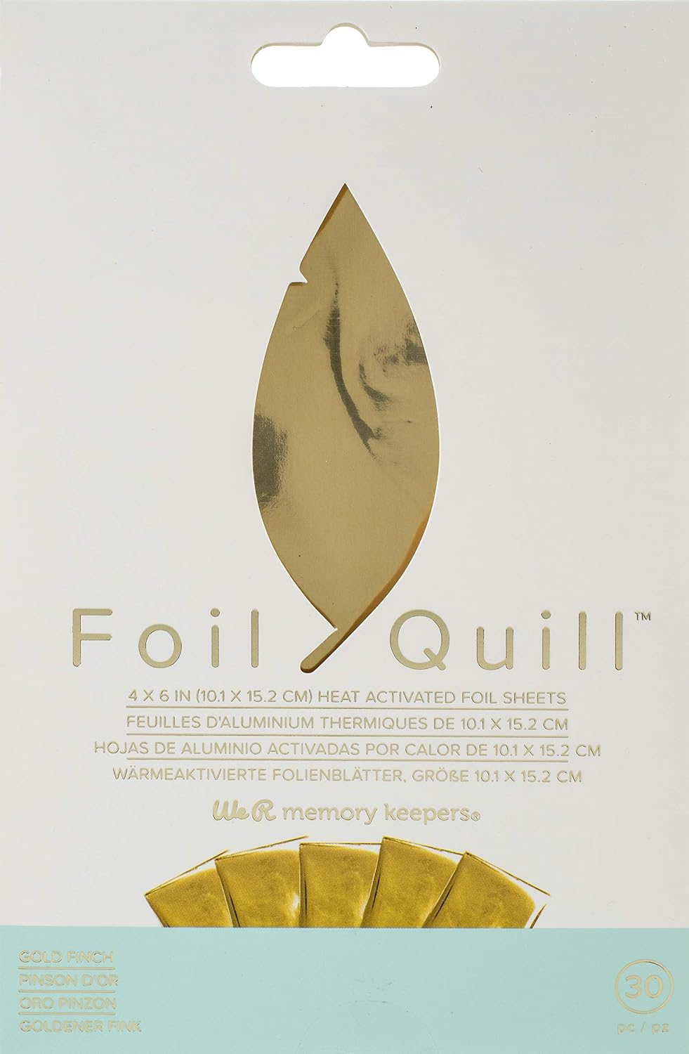 660667 Isı Etkinleştirilebilir Folyo, Stieglitz, Foil Quill Transfer Folyosu, 5 Folyo Sayfası 10,1 x 15,2 cm, Kart Tasarımı ve Daha Fazlası İçin