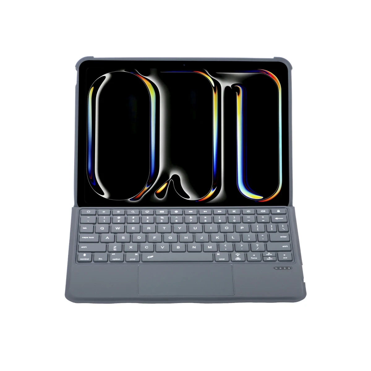 Apple T5504D iPad Pro 11 (2024) Kılıf Palermo Ledli Klavyeli Standlı Tablet Kılıfı - Siyah
