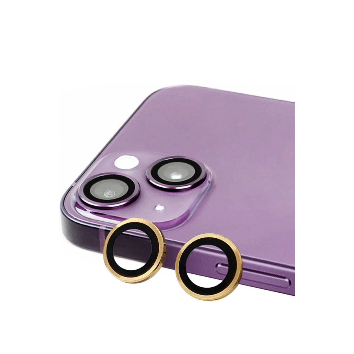 Apple iPhone 15 Raze Metal Kamera Lens - Sarı