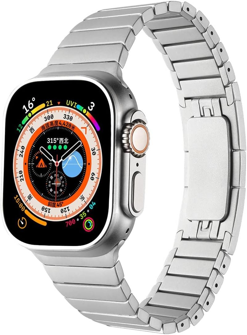 Apple İle Uyumlu Watch 38mm/40mm KRD-35 Metal Kordon Gümüş