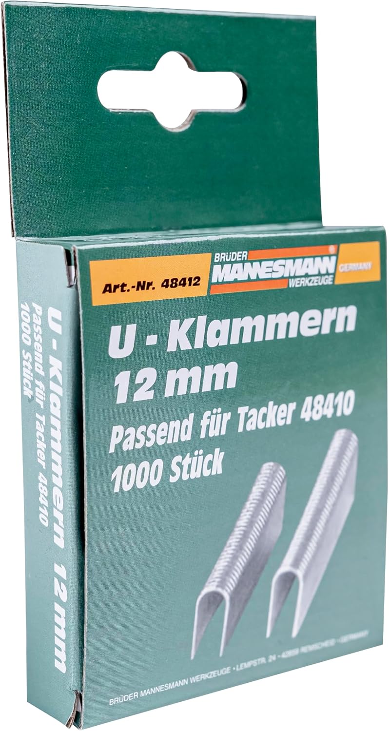 Brüder Yedek Zımba Telleri, 12 Mm, U Şeklinde, M48410 Ürün Numaralı Zımba Tabancası İçin M48412