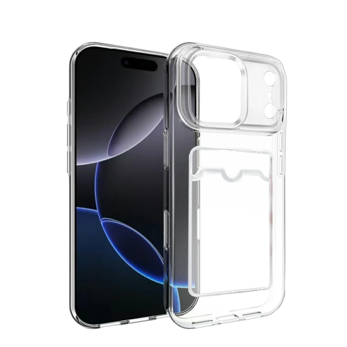 Apple iPhone 17 Pro Kart Şeffaf Silikon - Şeffaf
