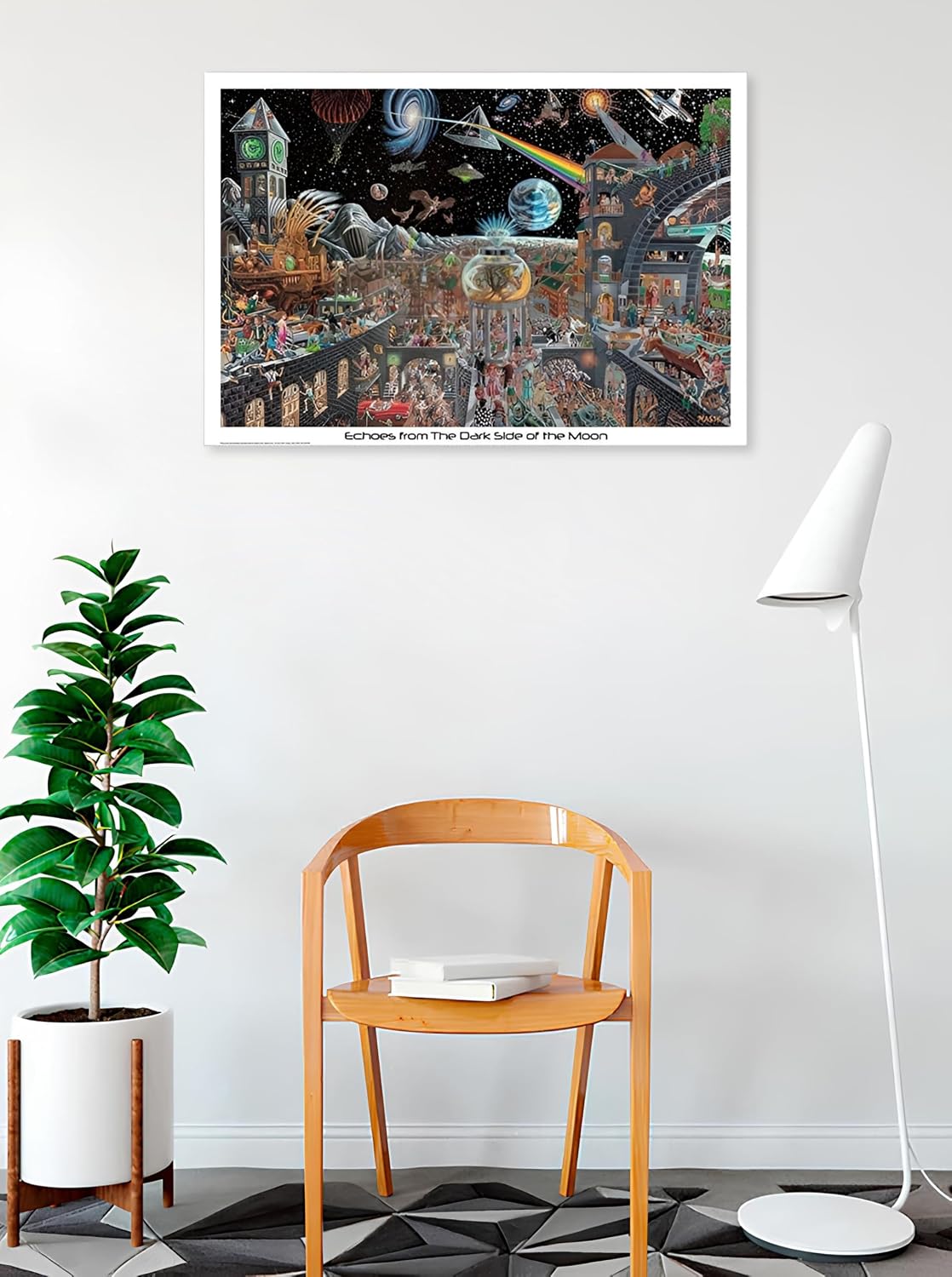 POSTER Echoes from The Dark Side of The Moon 50 Pink Floyd Şarkısı Tom Masse'den 32x22 Müzik Sanatsal Baskı Poster Rock and Roll Man Cave