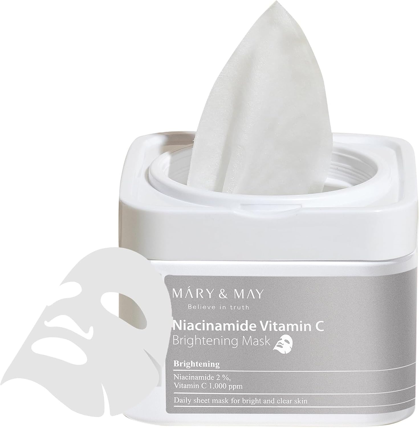 Niacinamide + C Vitamini İçeren Aydınlatıcı Maske Paketi 1 Adet / 400 Gr