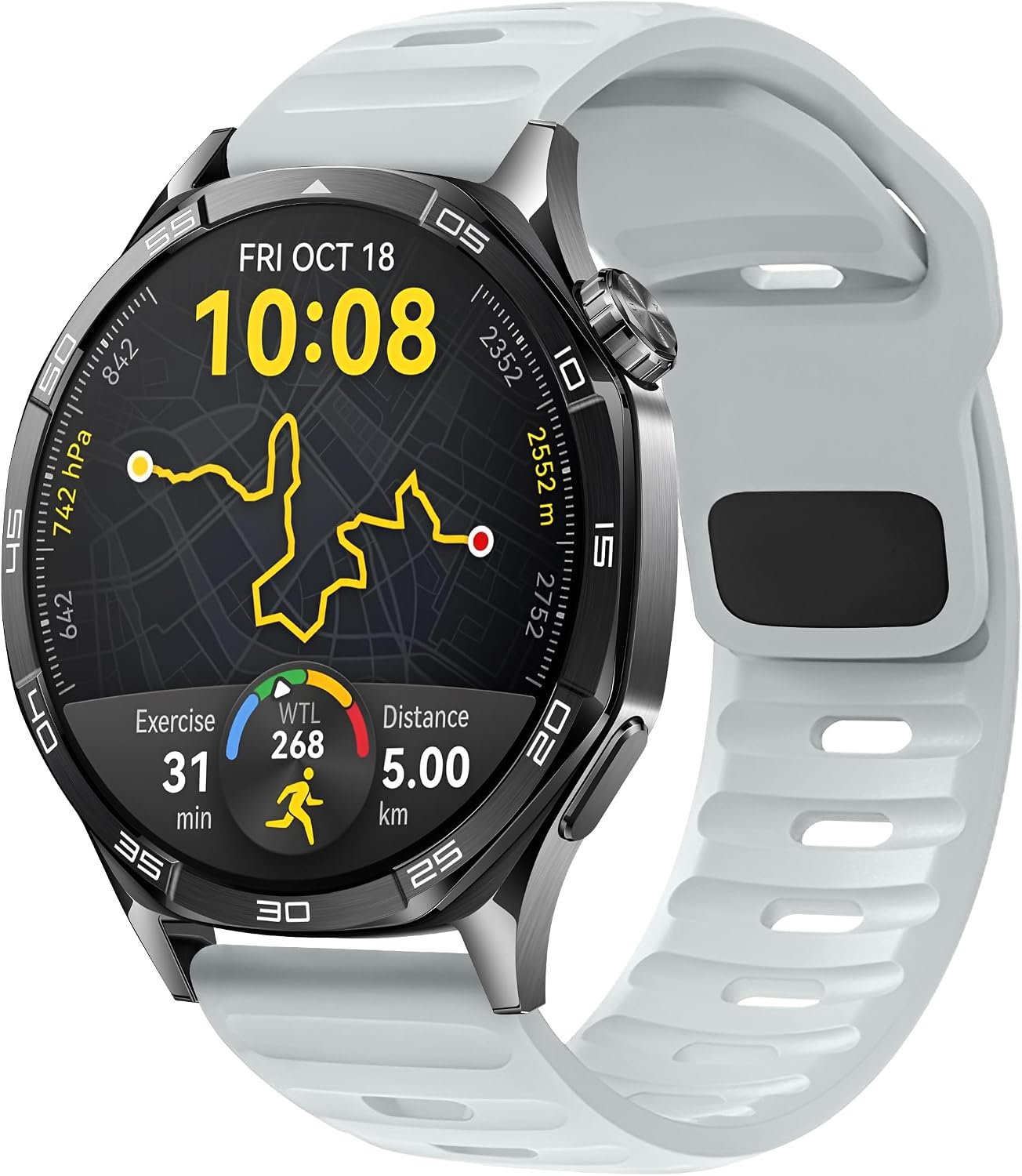 22mm ile Uyumlu Saatler için Rugged Model 46mm Silikon Kordon HUAWEI Watch (GT6 Pro/GT6/GT5 Pro/GT5/GT4/Watch 4 Pro/GT3/GT3 Pro/GT2/GT2 Pro)