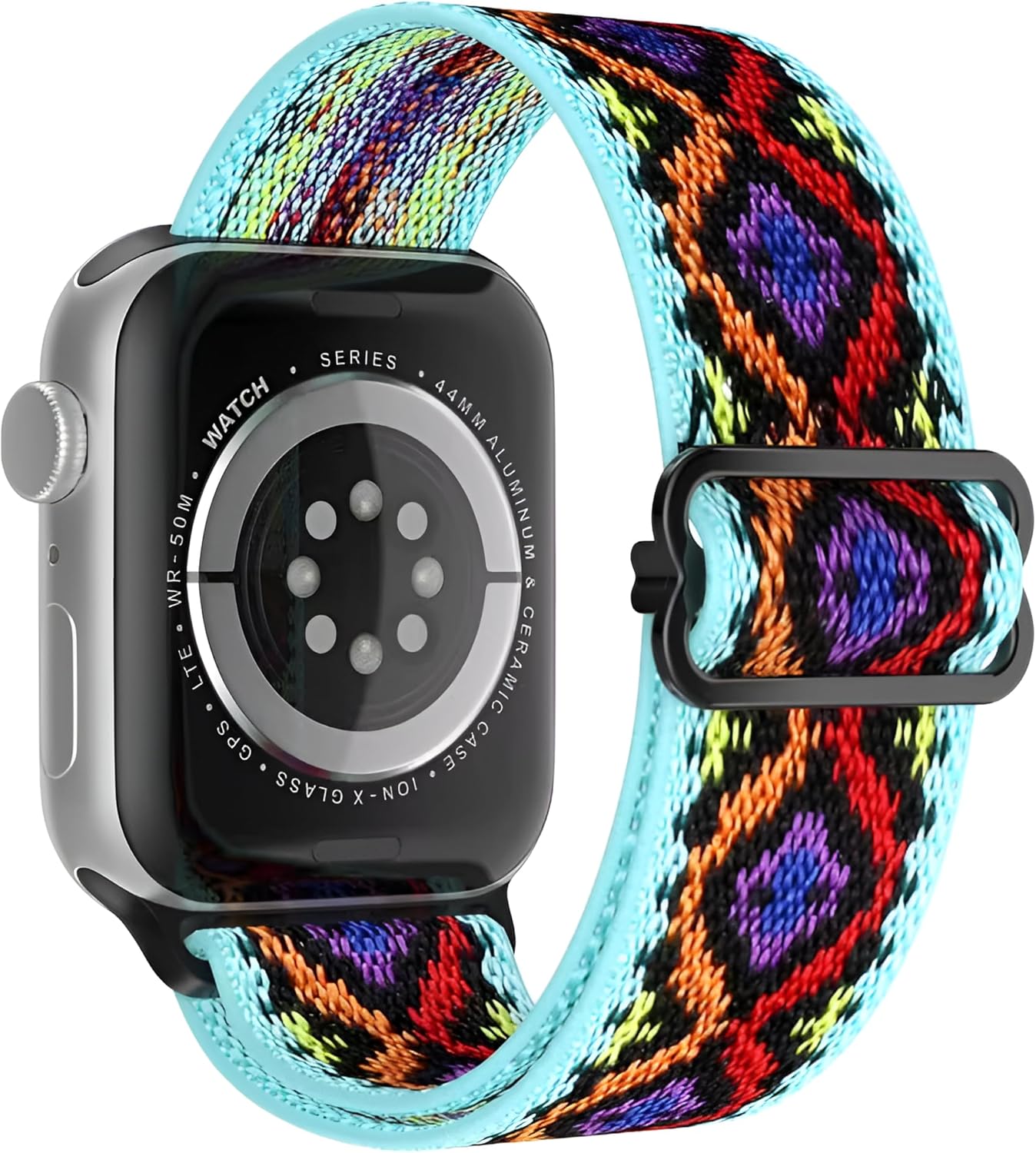 Apple Watch için Uyumlu Bilek Kalınlığına Göre Ayarlanabilir Yumuşak Kumaşlı ve İnce Görünümlü Dayanıklı Sık Dokuma Kumaş Kordon