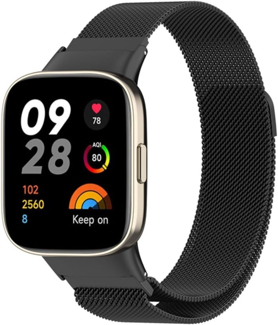 Xiaomi ile uyumlu Redmi Watch 3 Active (DÜZ WATCH 3 DEĞİLDİR) Kordon Milano Loop Metal Kordon