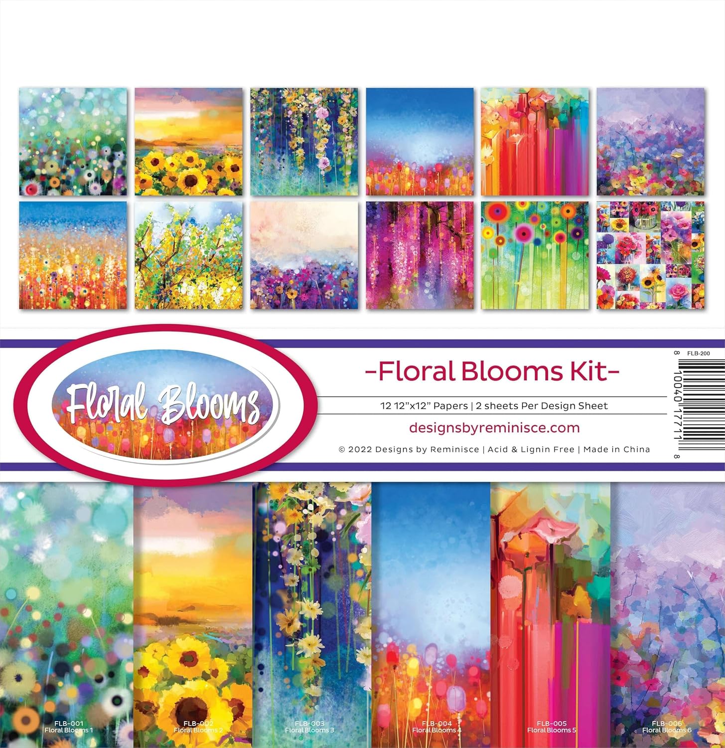 Floral Blooms Karalama Defteri Koleksiyon Kiti Kağıt El Sanatları
