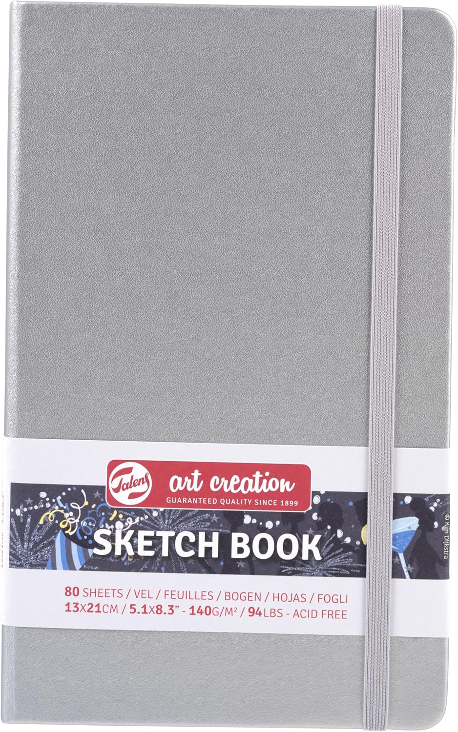 Eskiz defteri 80 yaprak, 13 cm x 21 cm, gümüş parlak