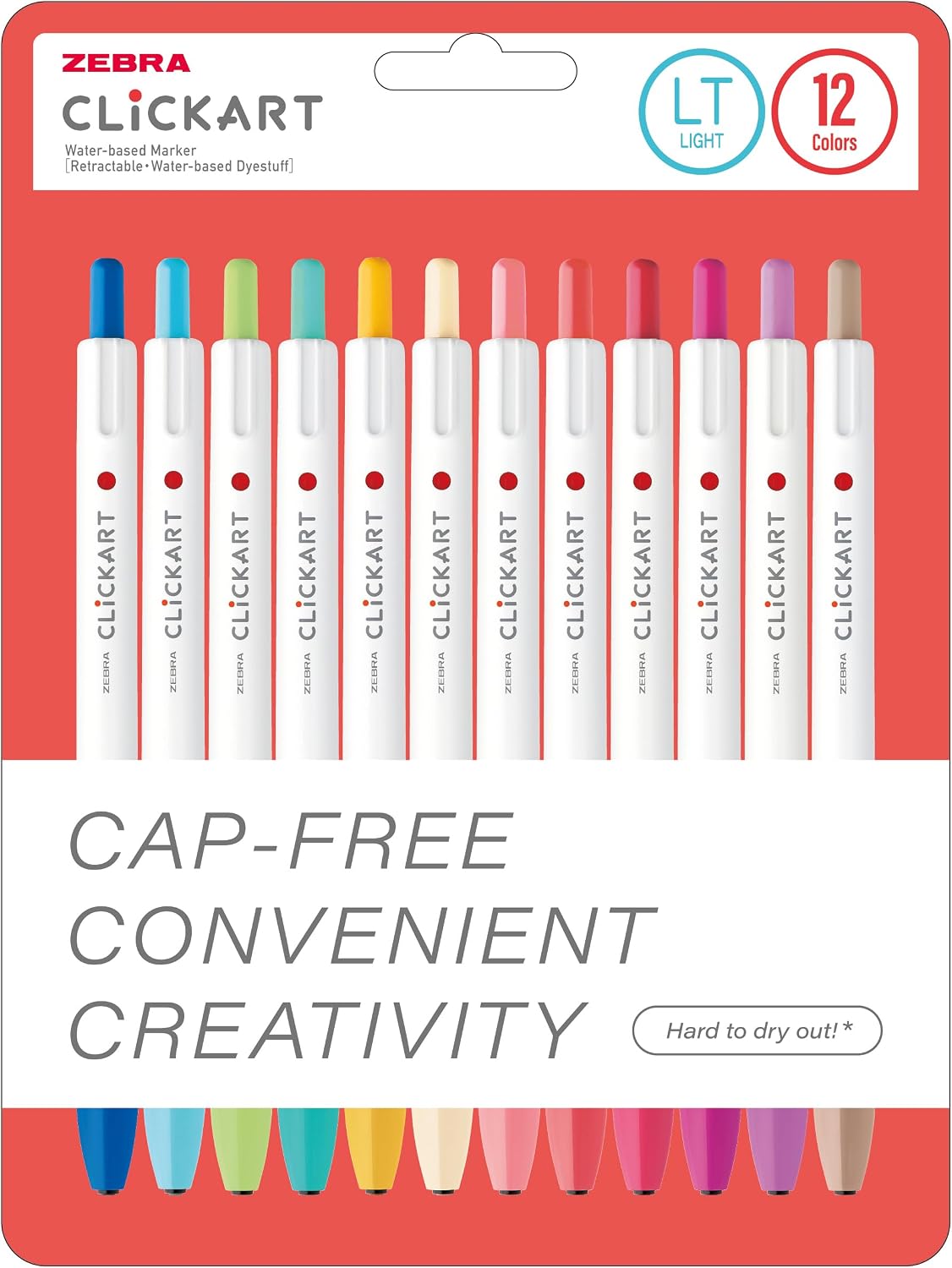 ZEBRA CLICKART MARKET PEN LT 12 LI SET