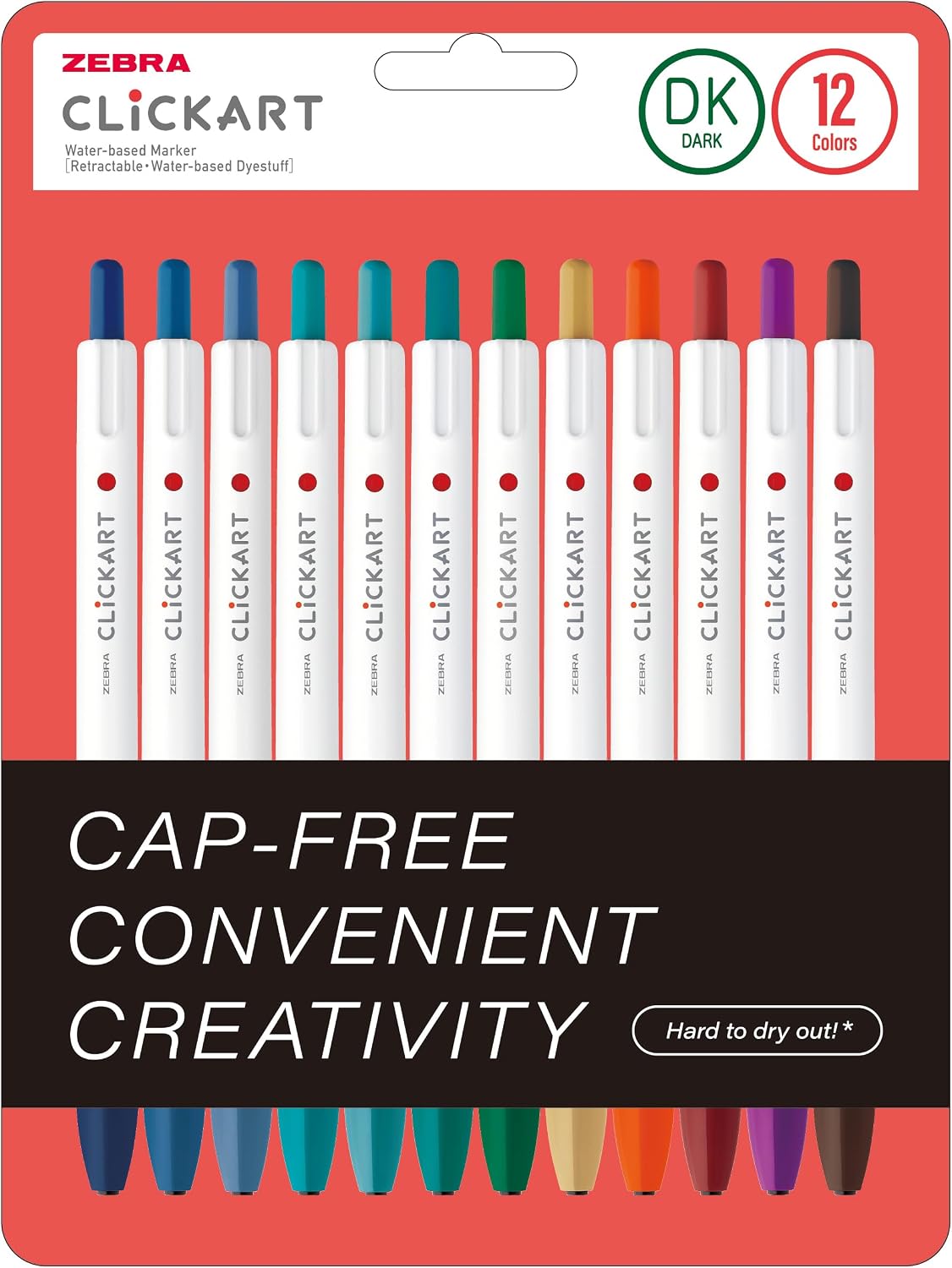 ZEBRA CLICKART MARKET PEN DK 12 LI SET