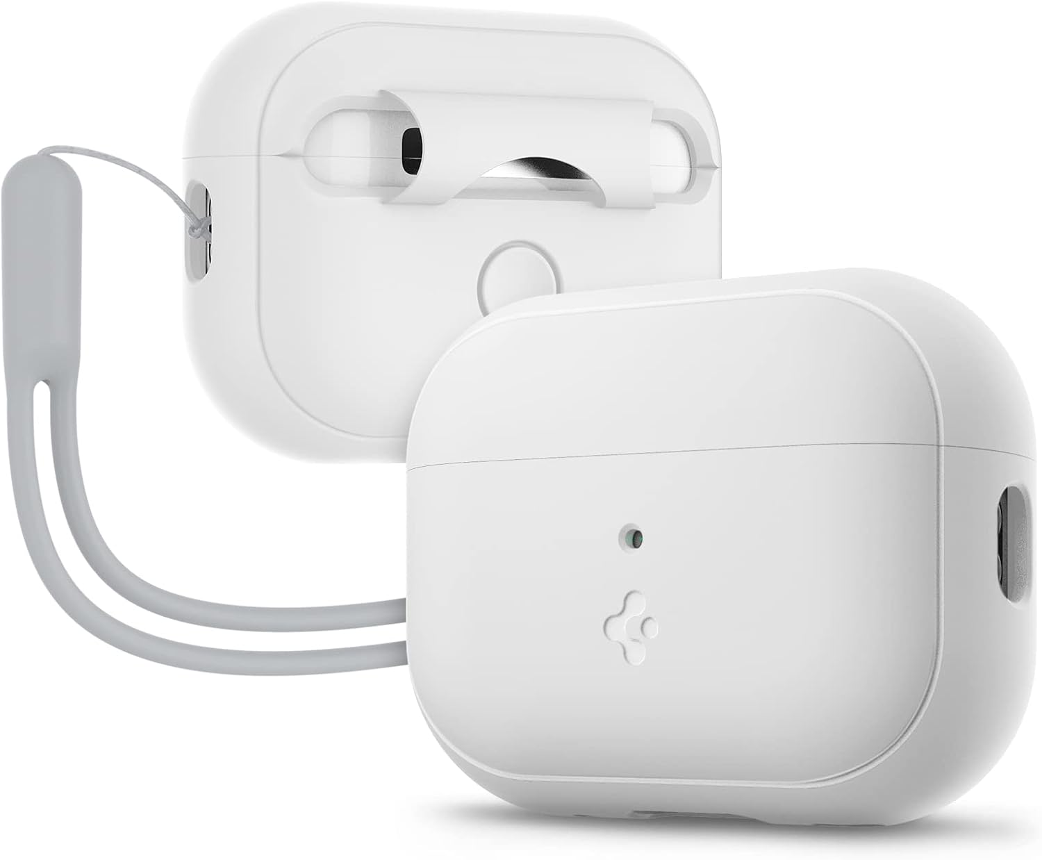 AirPods Pro 2/1 ile Uyumlu Kılıf Silicone Fit + Strap White - ACS05811