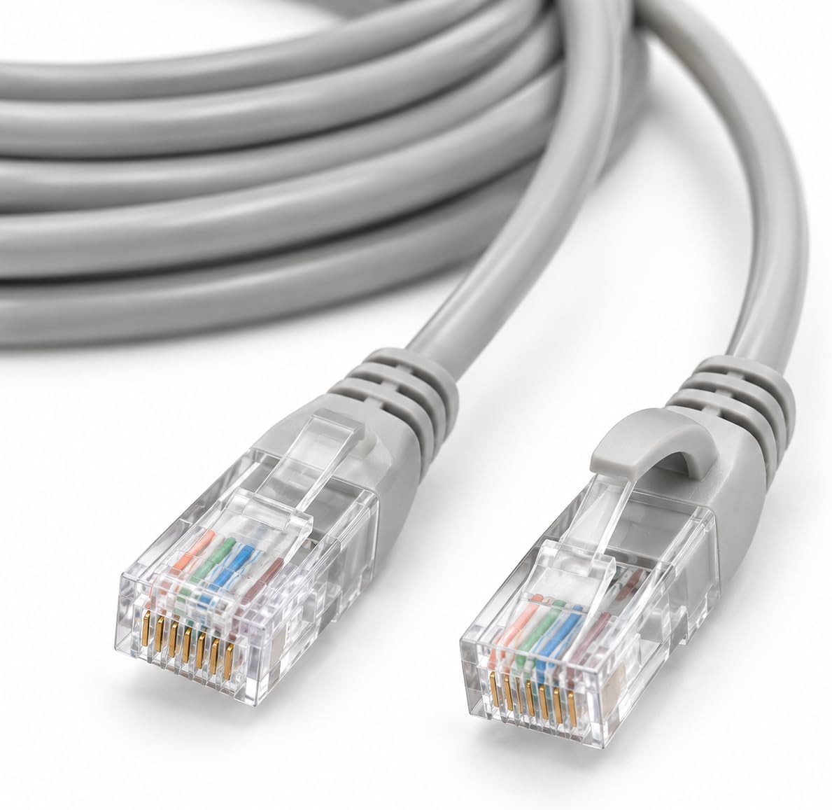 CAT6 Ethernet Kablosu 2 Metre RJ45 İnternet Kablosu Modem PC Bilgisayar Laptop PS5 Oyun Konsolu Router Switch Ağ LAN Network Patch Kablo Gri (25 Metre)