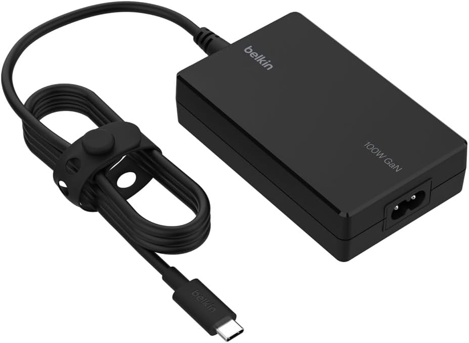 Connect 100-W USB-C Core GaN güç kaynağı, hızlı şarj adaptörü, USB-C ile evrensel uyum, 100 W güç çıkışı, 2,5 m kablo, oyun için, MacBook Pro, PC dizüstü bilgisayar ve Chromebook için