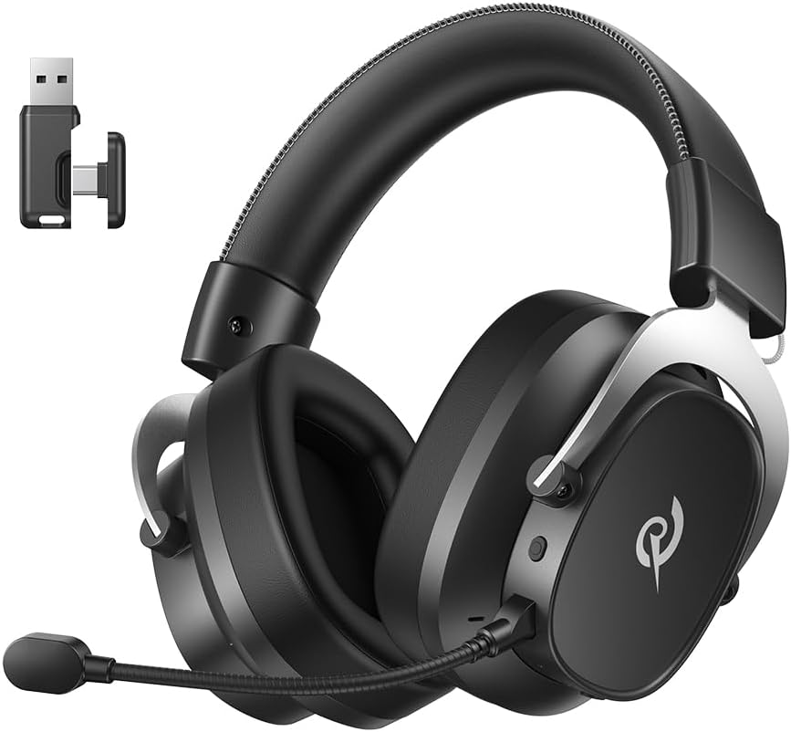 Heroad VT200 6.0 Gaming Oyuncu Kulaklığı 53 mm - Protein Deri 7.1 Surround 3 Mod 3.5mm, 2.4GHZ, BT