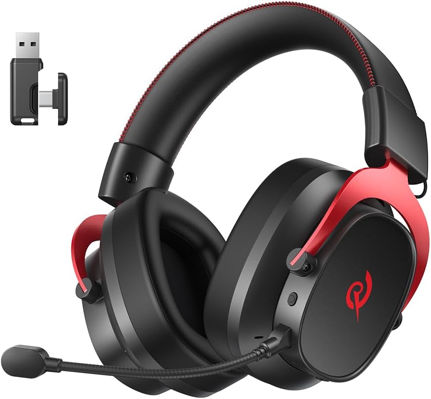 Heroad VT200 6.0 Gaming Oyuncu Kulaklığı 53 mm - Protein Deri 7.1 Surround 3 Mod 3.5mm, 2.4GHZ, BT