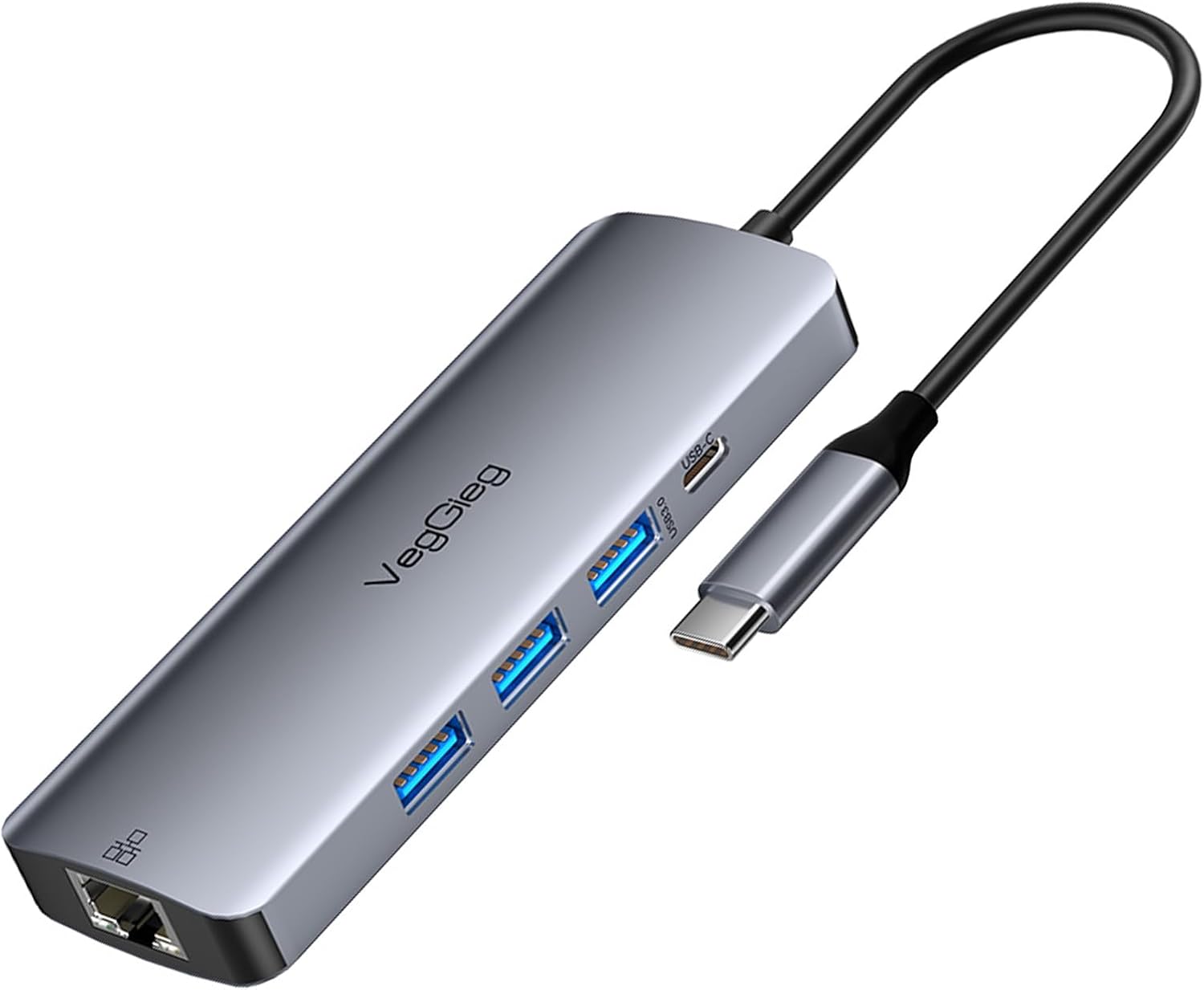 Type-C to HDMI VGA Ethernet AUX 1*USB 3.0 2*USB PD100W TF SD Kart Okuyucu Çoklayıcı Dönüştürücü