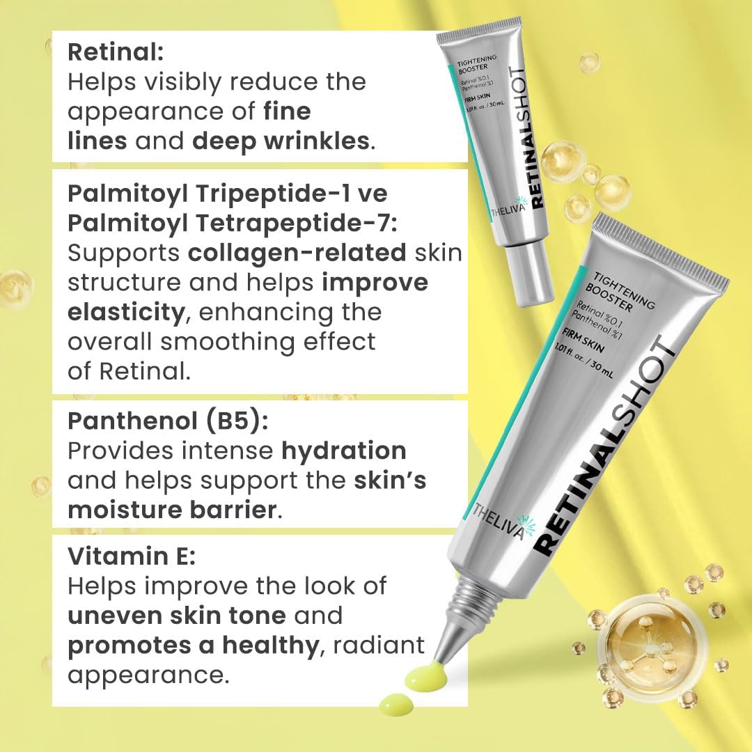 The Liva Retinal Shot Tightening Booster Krem, Sıkılaştırıcı Yüz Kremi, Gece Kremi Yenileyici 30 ml