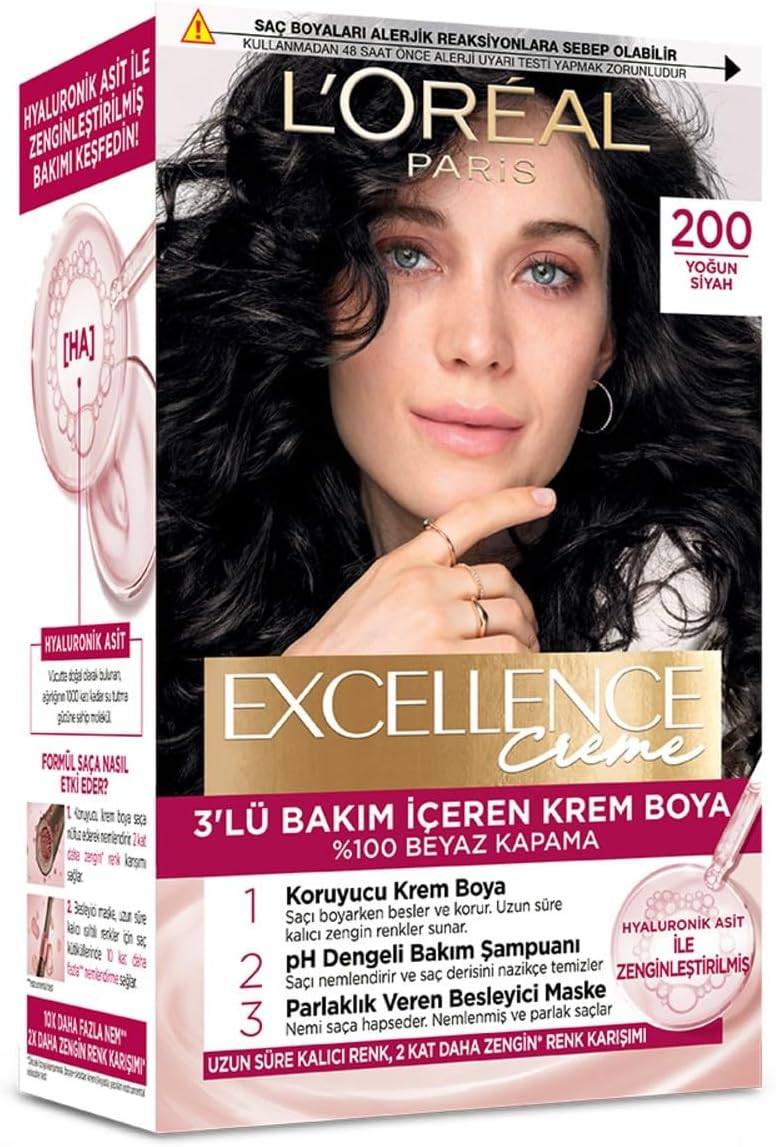 Excellence Creme Saç Boyası 200 Yoğun Siyah