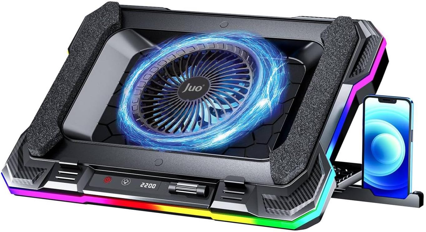 Yeti 2200RPM RGB Işıklı Led Display Gaming Laptop Notebook Soğutucu Stand