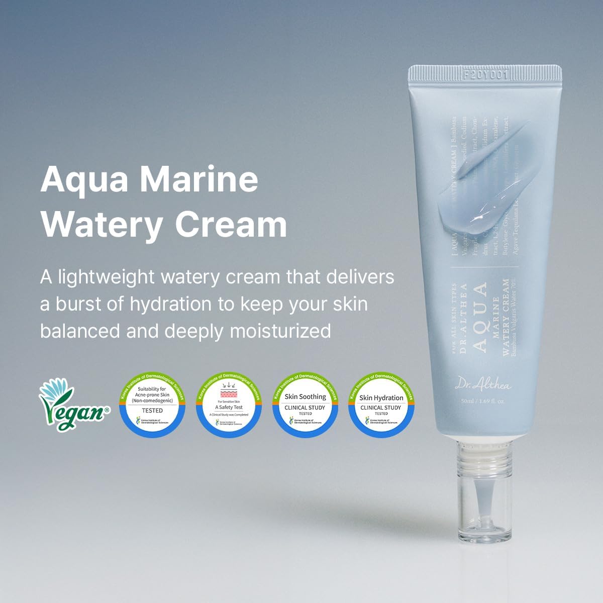Dr. Althea Aqua Marine Watery Cream – Yoğun Nemlendirici ve Bariyer Destekleyici Hafif Su Bazlı Krem