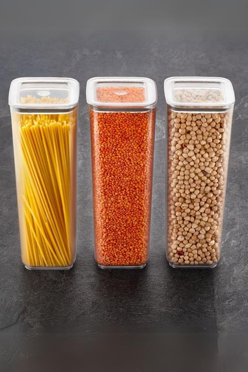 Sude Kare Saklama Kabı 3 X 2 Litre, Şeffaf