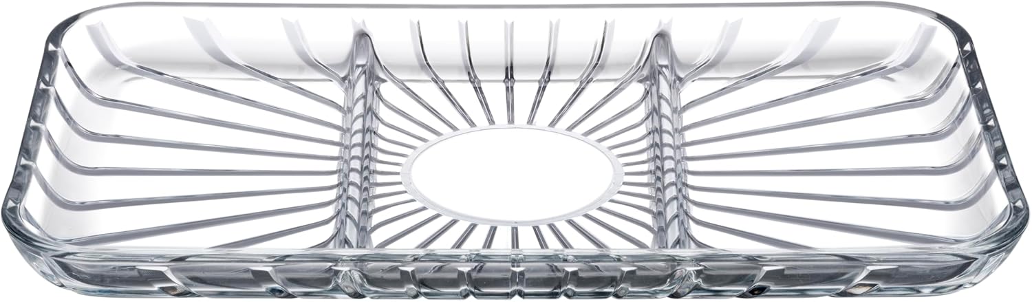 Paşabahçe ELEGANT BÖLMELİ DİKDÖRTGEN TABAK 162X276 MM 000-SEFFAF 1 OFSETHEDİYELİK KUTU 6 PAŞABAHCE