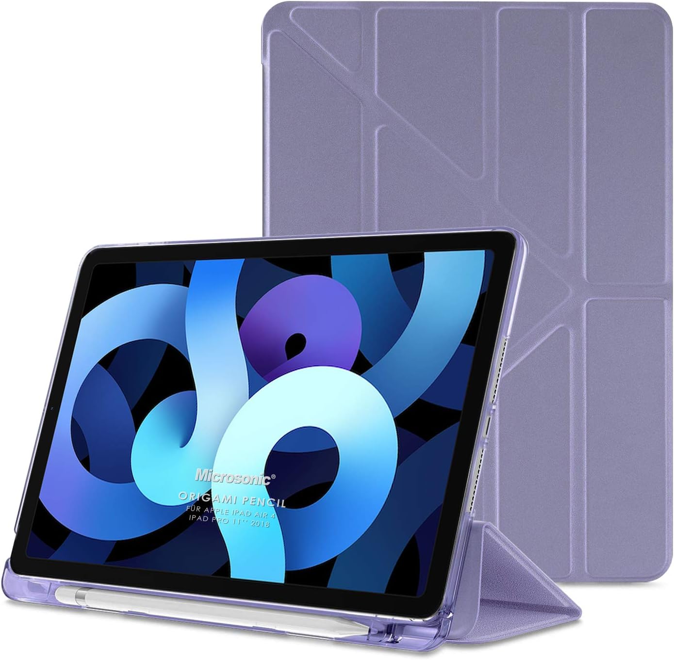 Apple iPad Air 5.Nesil 2022 için Kılıf (A2588-A2589-A2591) Origami Pencil Lila [iPad Air 5 2022 ile Uyumlu Kılıf - Lila]