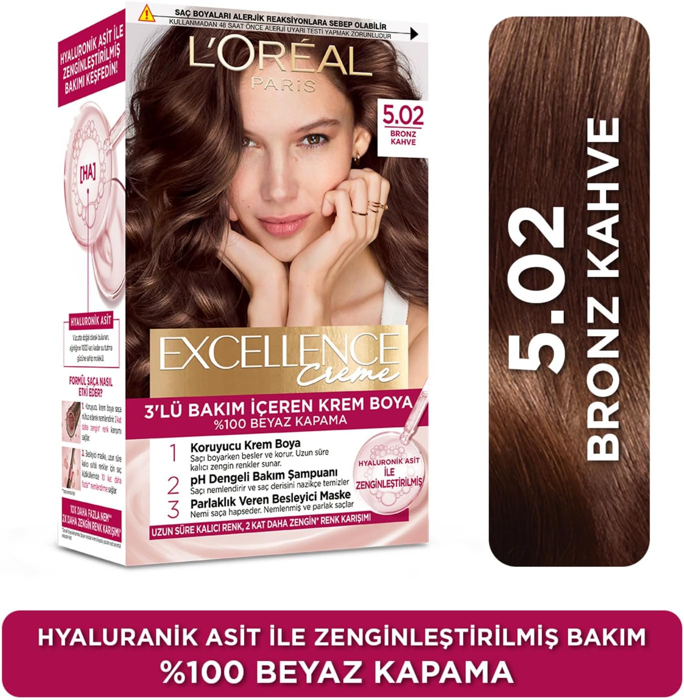 Excellence Creme Saç Boyası 5.02 Bronz Kahve