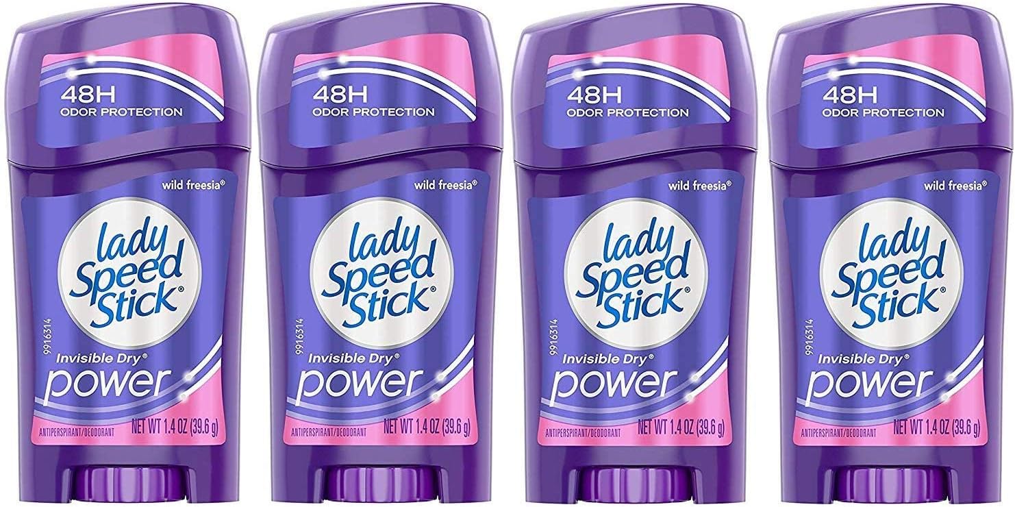 Antiperspirant Deodorant Görünmez Kuru Yabani Frezya 1.5 oz (4'lü Paket)