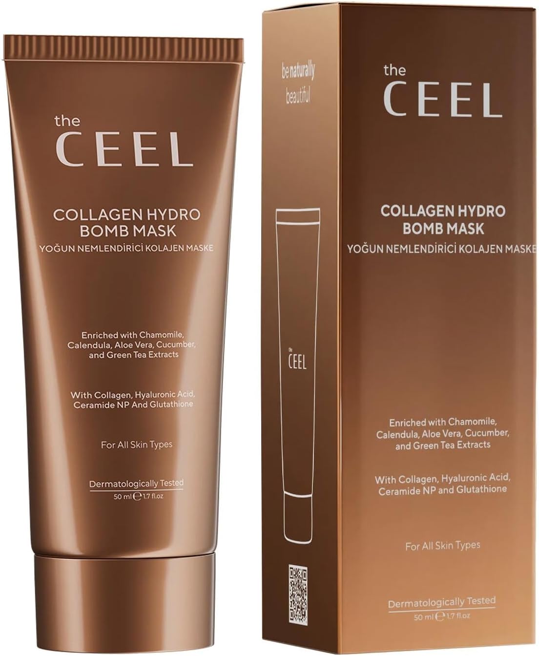 Soyulabilen Kolajen Yüz Maskesi 50 ml - Glutatyon, Yeşil Çay Özü ve Ceramide İçeren Arındırıcı ve Nemlendirici Peel Off Maske, Gözenek Temizleyici ve Aydınlık Görünüm Destekleyici