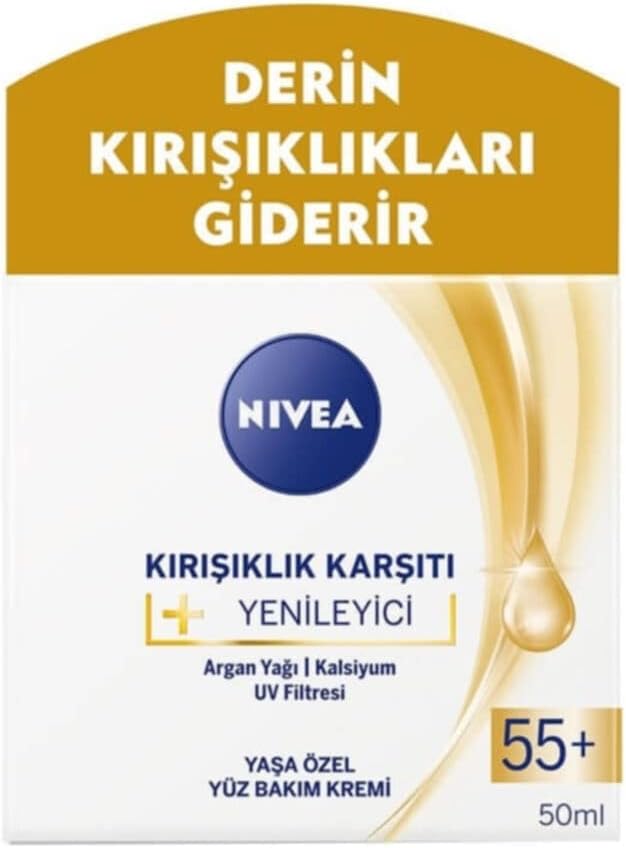 Kırışıklık Karşıtı + Yenileyici Yüz Bakım Kremi Yaş 55+ (50 ml)