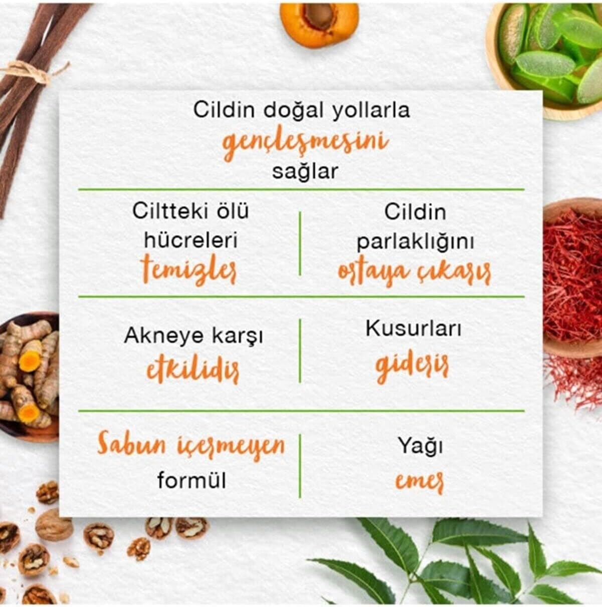 Aydınlatıcı Yüz Temizleyici 150 ml | Meyan Kökü, Safran, Salatalık, Nar | Parabensiz, Sabun İçermez | Tüm Ciltler