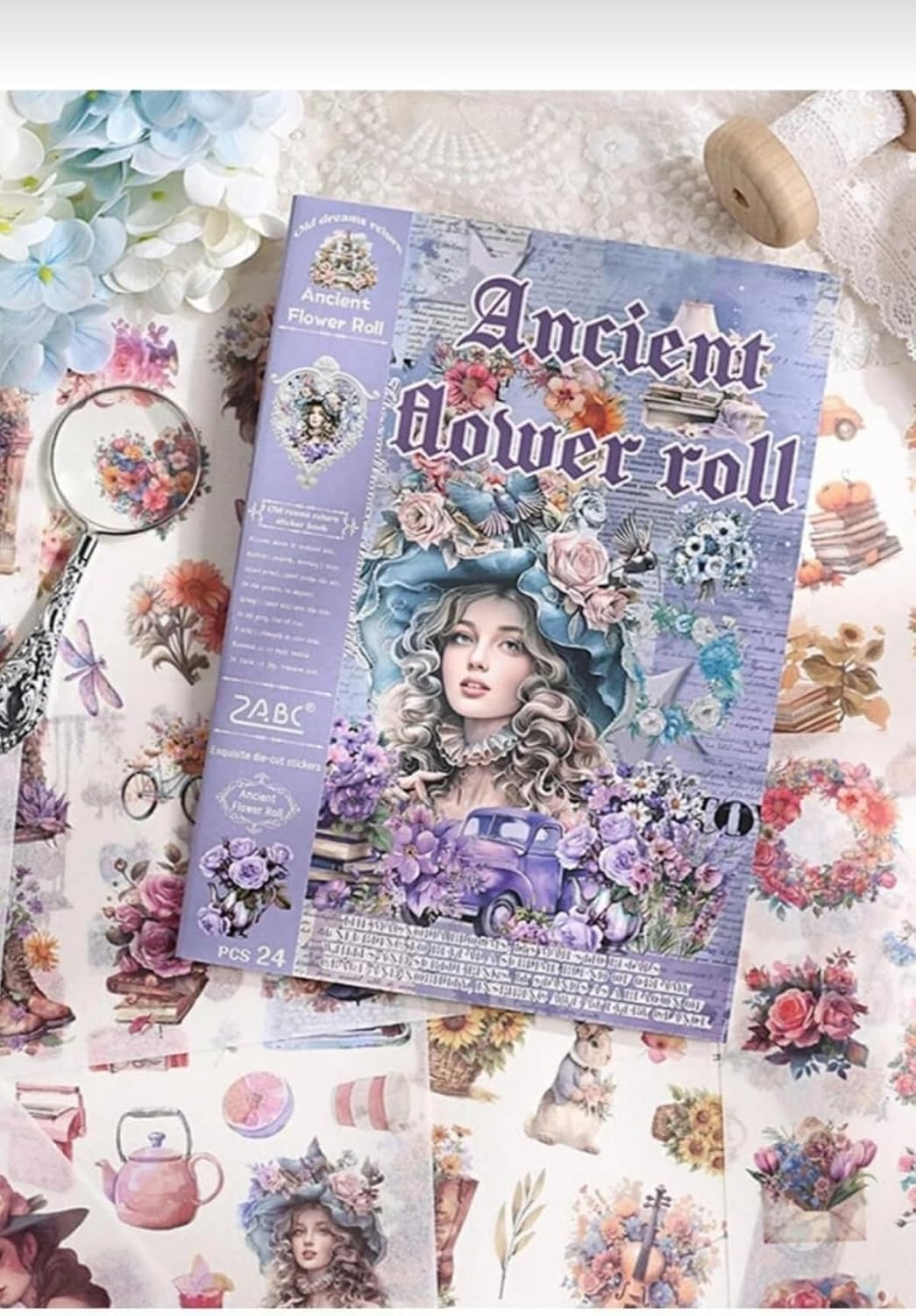 Kolbi Craft 24 Sayfa Washi Vinatge Retro Sticker Bullet Journal Scrapbook Laptop Renkli
