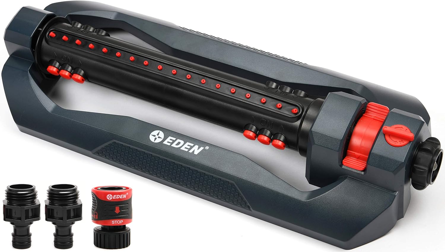 94112 3 yollu turbo salınımlı fıskiye, büyük bahçe ve çim için, hızlı bağlantı başlangıç seti, 4.499 metrekareye kadar kaplar