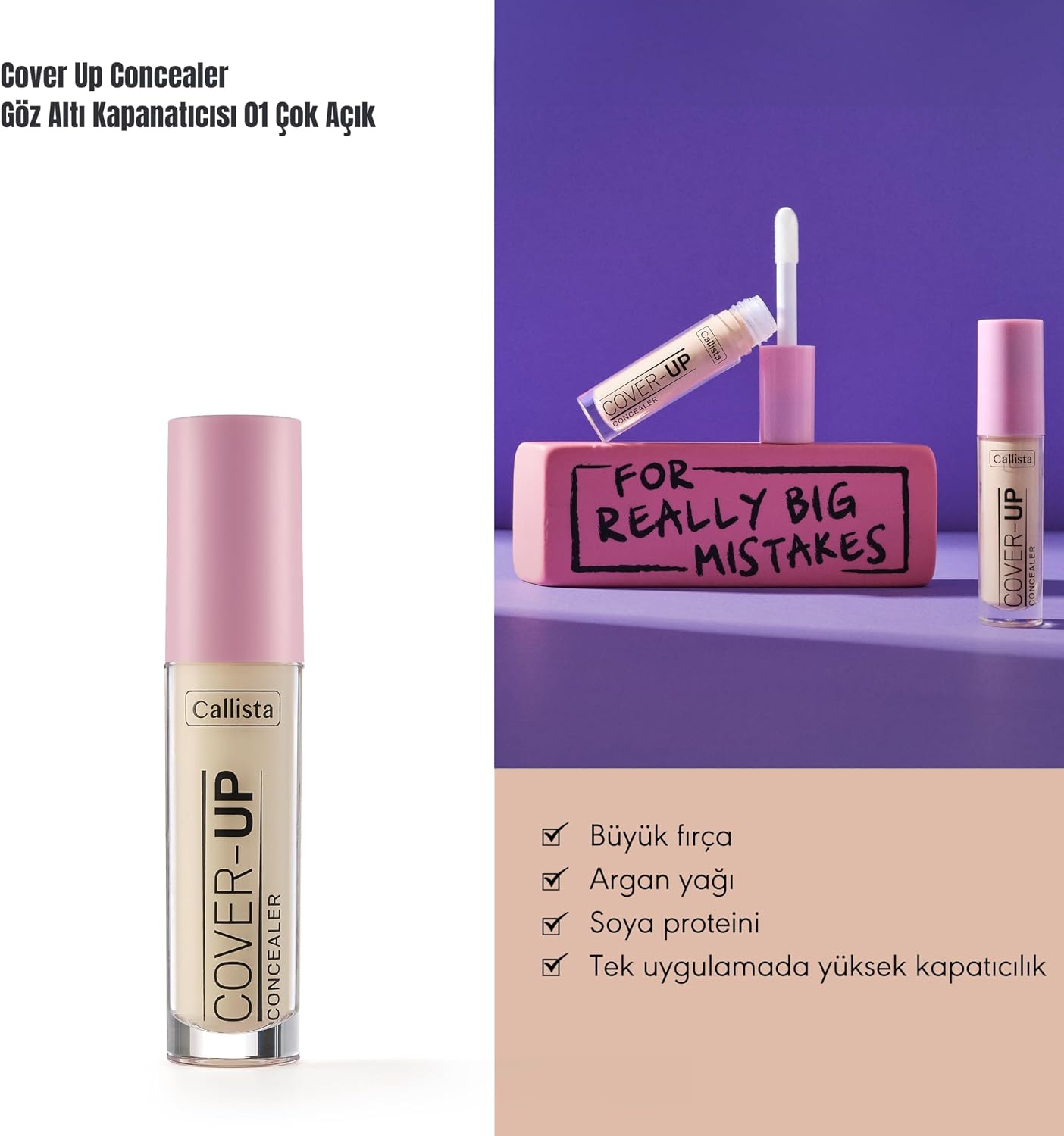 Cover Up Concealer 01 Ivory Göz Altı Kapatıcısı