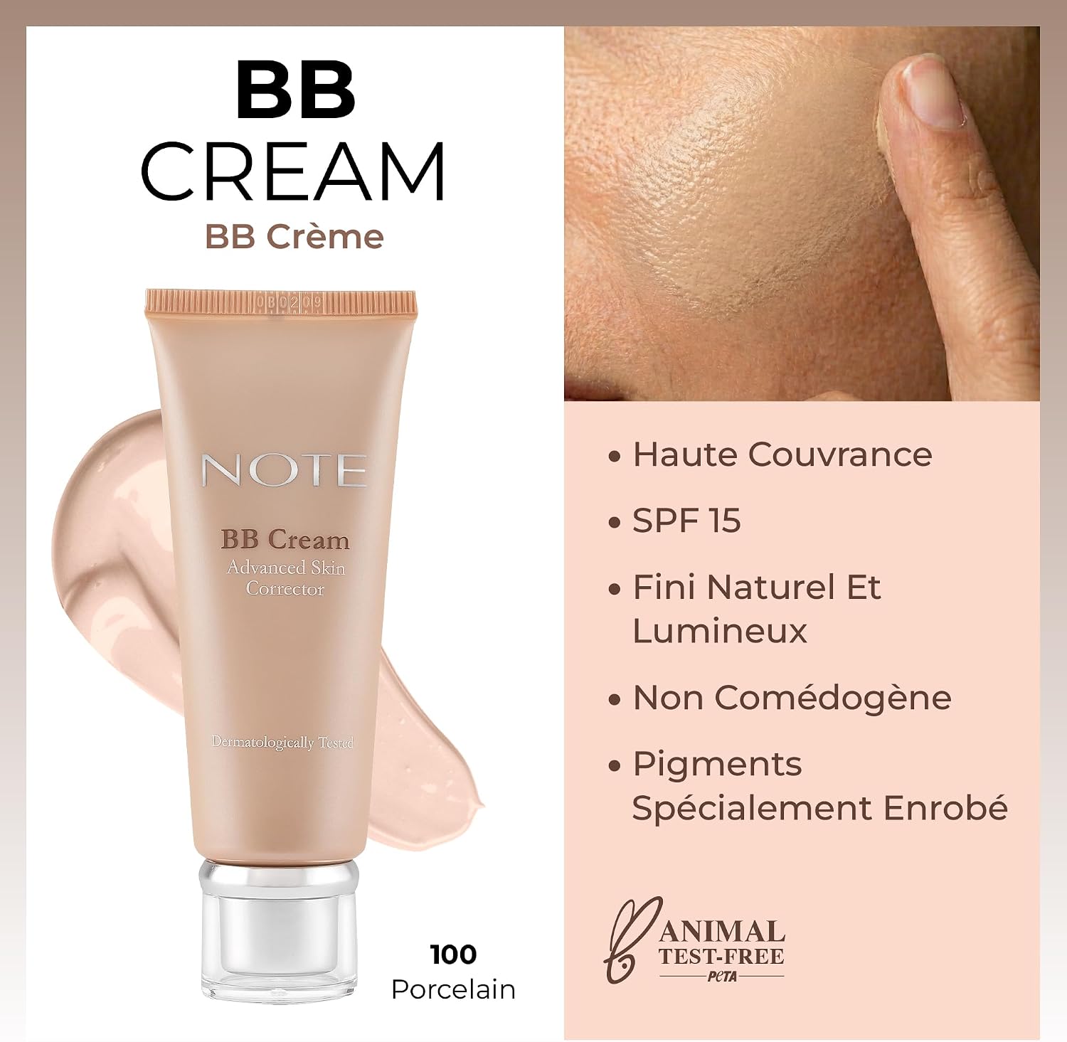 Cosmetics BB Cream 100 Porcelain SPF 15 Nemlendirici Etkili Yoğun Kapatıcı BB Krem