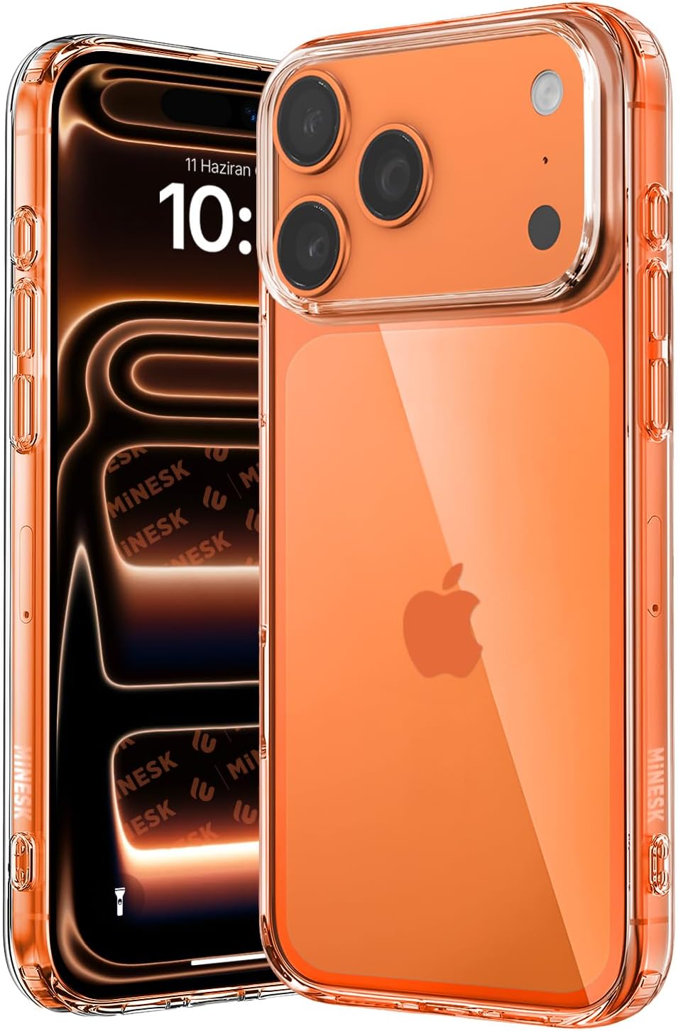 iPhone 17 PRO MAX/18 PRO MAX ile Uyumlu Crystal (Ultra Şeffaf Silikon) Kılıf Arkası Sert Polikarbonat Kenarları Yumuşak TPU Darbe Emici iç Hava Yastığı Destekli Kapak (17 Pro Max/18 Pro Max)