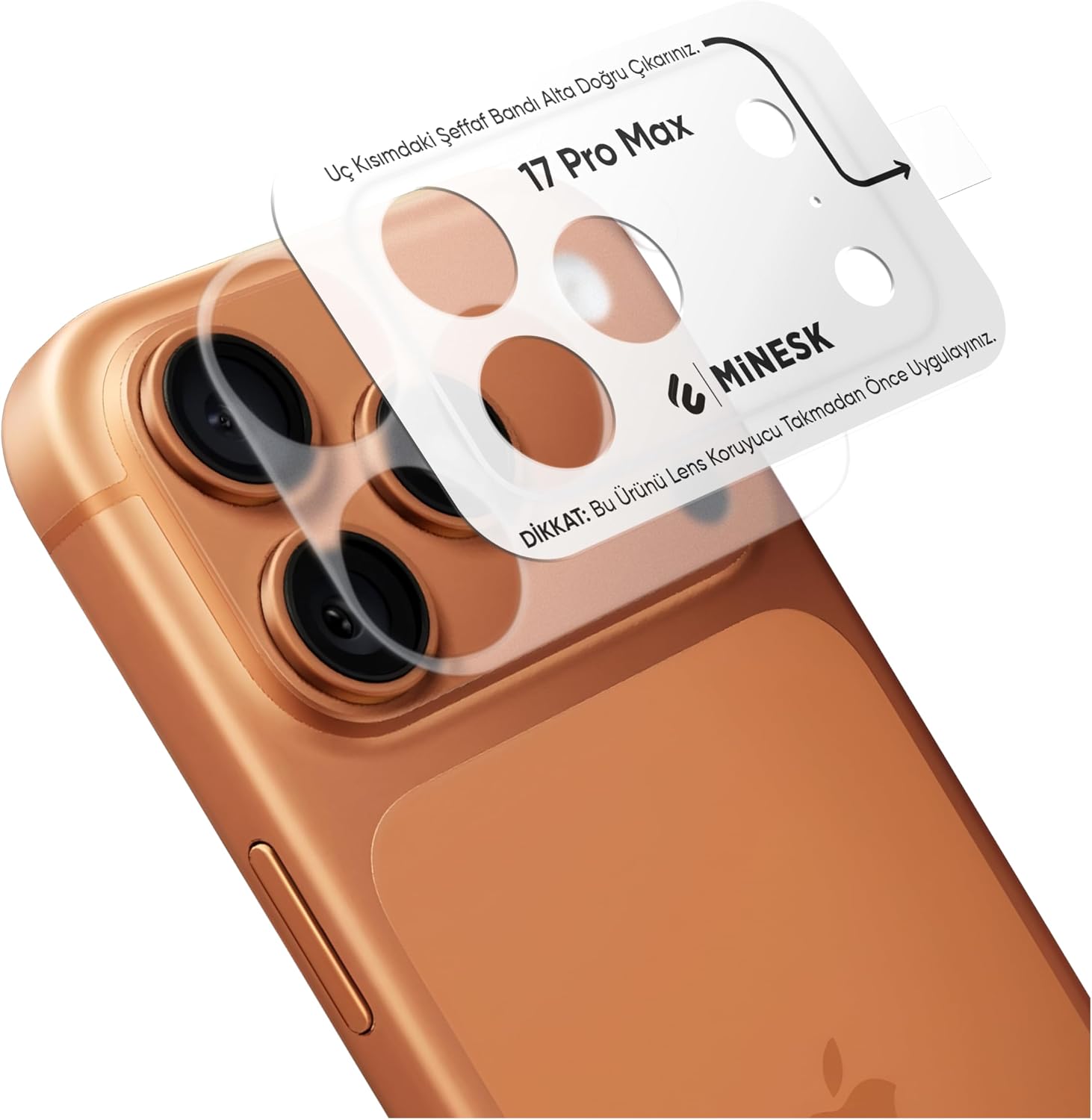 iPhone 17 Pro Max için Kolay Kurulum Kamera Adası Lens Etrafı Koruyucu TPU Film – Tam Kaplayan Koruma 2’li Paket (17 Pro Max)